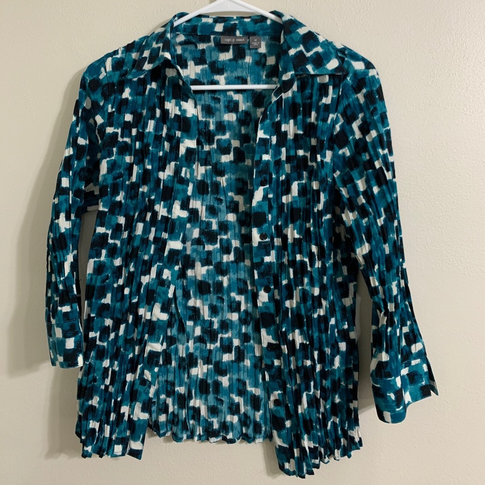 Apt.9 Blue and White Blouse